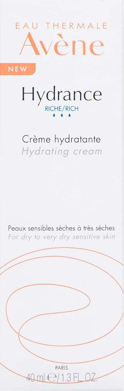 Avène Hydrance RICH Hydrating Cream 40ml – Intense Moisture for Dry and Sensitive Skin