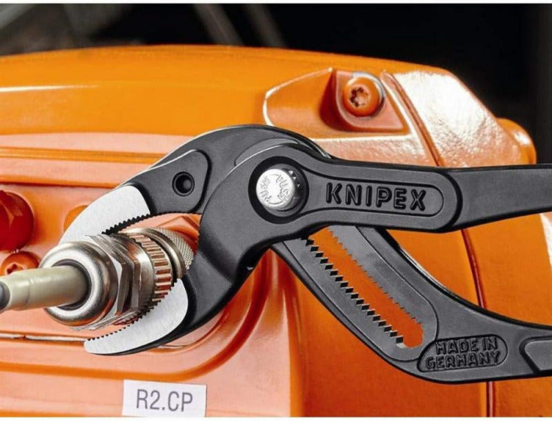 KNIPEX SpeedGrip Siphon and Connector Pliers – 250mm, Black Atramentized, Slip-Resistant Grip, No Plastic Inserts