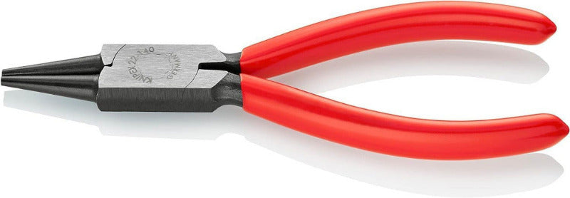 KNIPEX 22 02 140 Round Nose Pliers - 140 mm, Multi-Component Grips, Black Atramentized