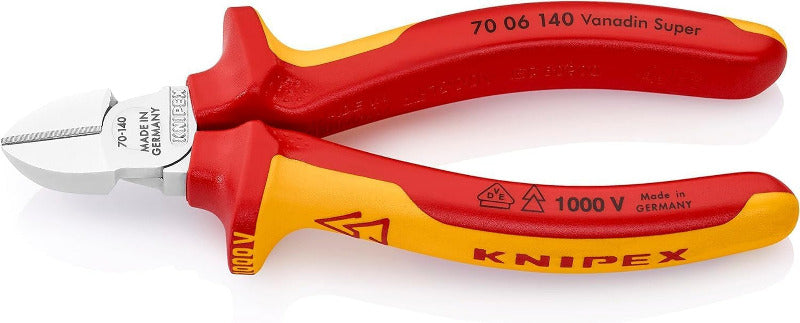 KNIPEX 70 02 160 Side Cutter with Comfort Grips – 160mm Black Atramentized