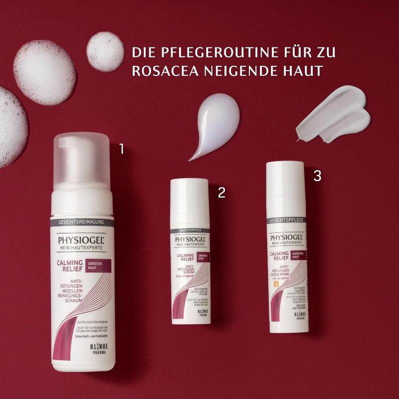 PHYSIOGEL Calming Relief Anti-Rötungen Serum - Beruhigende Gesichtspflege Für Zu Rosacea Und Couperose Neigende Haut - anti Rötung Gesichtsserum Mit Ceramiden, Glycerin, AHA Und Endothelyol - 30 Ml
