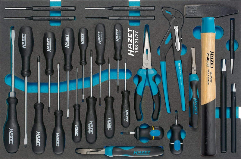 HAZET Universal-Satz 163-523/11 I 11-Teiliges Set I Perfektes Ordnungssystem I Vielseitiges Set