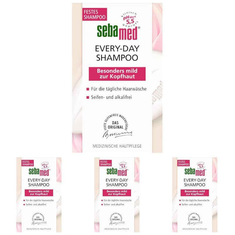 SEBAMED Every-Day Solid Shampoo Bar 80g - Gentle Daily Hair Cleanser