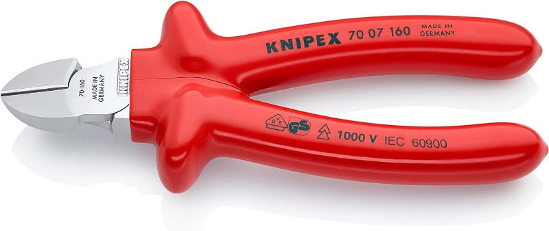 KNIPEX 70 02 160 Side Cutter with Comfort Grips – 160mm Black Atramentized