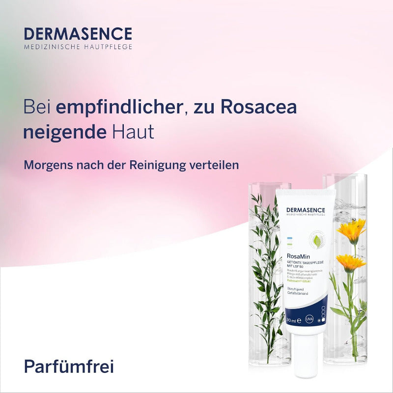 DERMASENCE Rosamin Getönte Tagespflege LSF 50, 30 Ml - Rötungen Korrigierende Tagespflege Mit LSF 50 Für Couperose Und Zu Rosacea Neigende Haut
