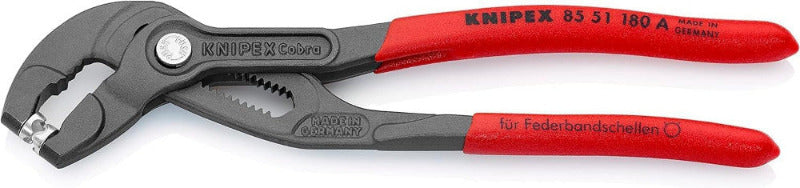 KNIPEX Hose Clamp Pliers with Locking Mechanism, Non-Slip Coating, 250 mm – 85 51 250 AF