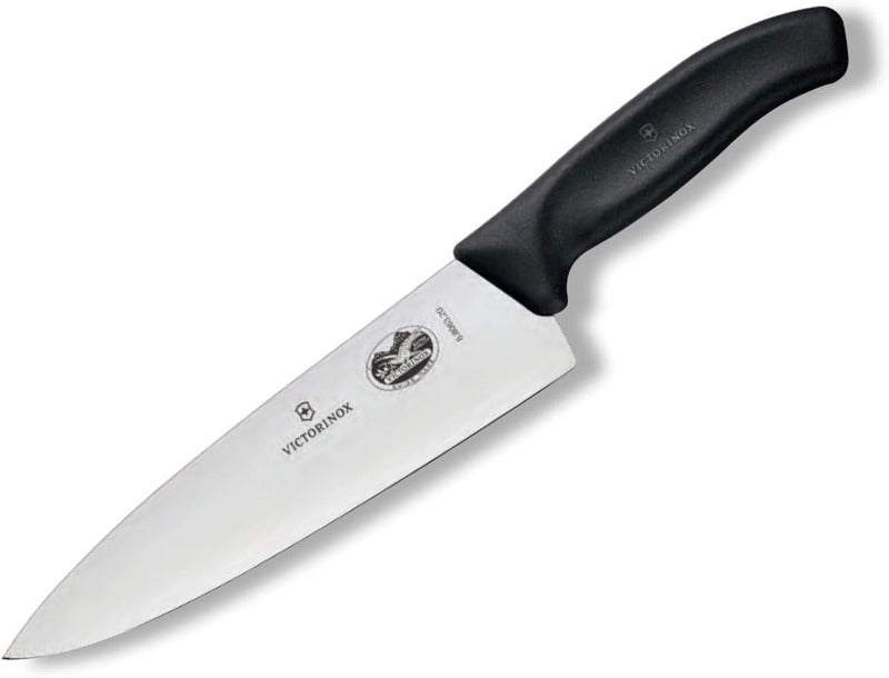 VICTORINOX Swiss Classic Carving Knife – 20 cm | Professional Straight Edge | Black Handle