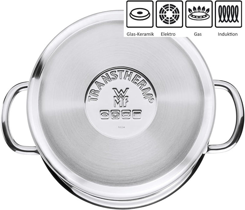 WMF Asparagus Pot – 5L Tall Steamer with Glass Lid with Insert for Pasta & Vegetables