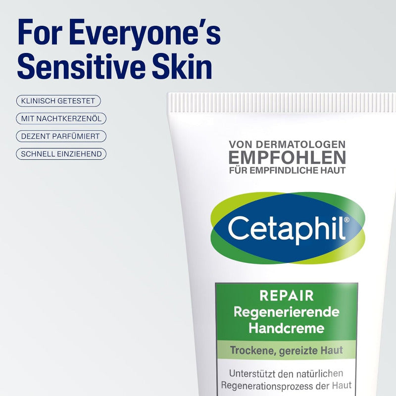 CETAPHIL Repair Regenerating Hand Cream 50ml – For Dry, Sensitive & Overworked Hands
