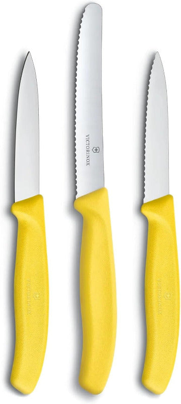 VICTORINOX Swiss Classic Vegetable Knife Set – 3-Piece, Red