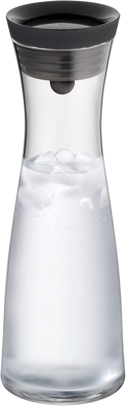 WMF Basic Water Carafe – 1 Liter Glass Carafe with Silicone Lid & CloseUp Stopper