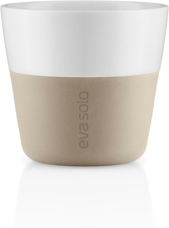 EVA SOLO | 2 Espresso Becher | 80 Ml | Gut Zu Halten Durch Silikonbeschichtung | Spülmaschinenfest | Carbon Schwarz