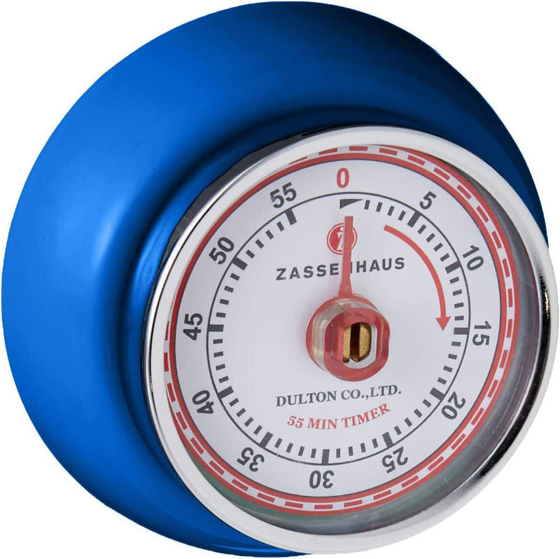ZASSENHAUS Speed Kitchen Timer – Analog Countdown Clock with Alarm (White)