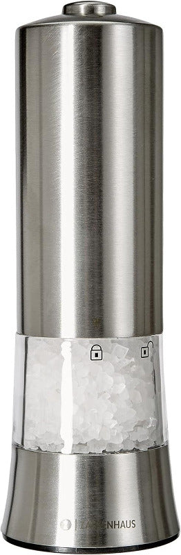 ZASSENHAUS Electric Salt & Pepper Mill GERA | Ceramic Grinder | Stainless Steel | Ø 6 x 20 cm