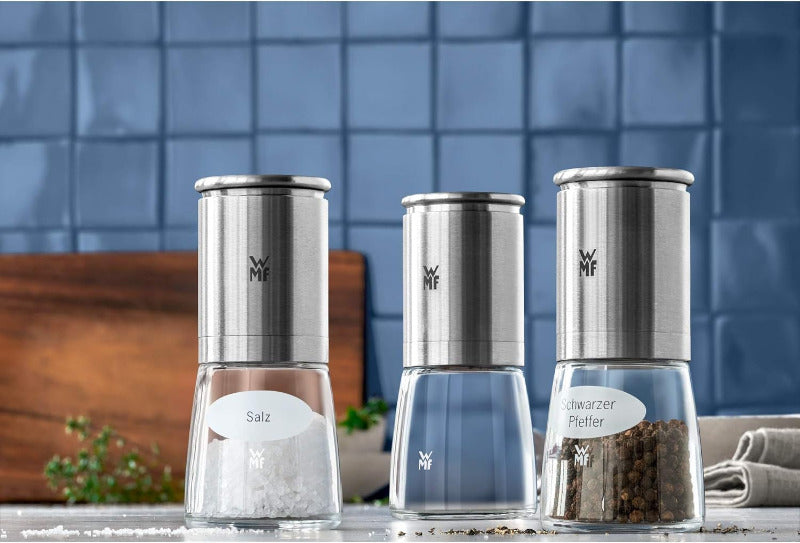 WMF De Luxe Salt and Pepper Mill Set – 3-Pieces Ceramic Grinding Mechanism