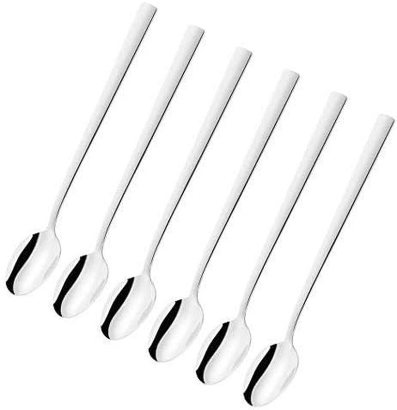 ZWILLING Dinner Long Drink Spoon Set – 6 Pieces, Stainless Steel, Silver