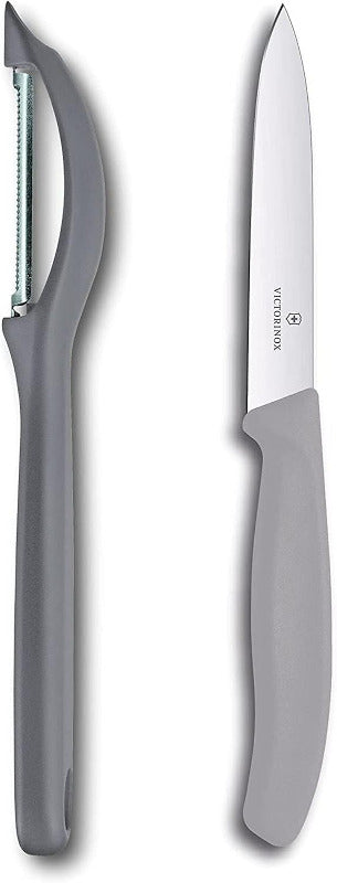 VICTORINOX Universal Swivel Peeler – Dual-Edged Serrated Blade for Fruits & Vegetables – Swiss Made – Limited Edition Cool Grey