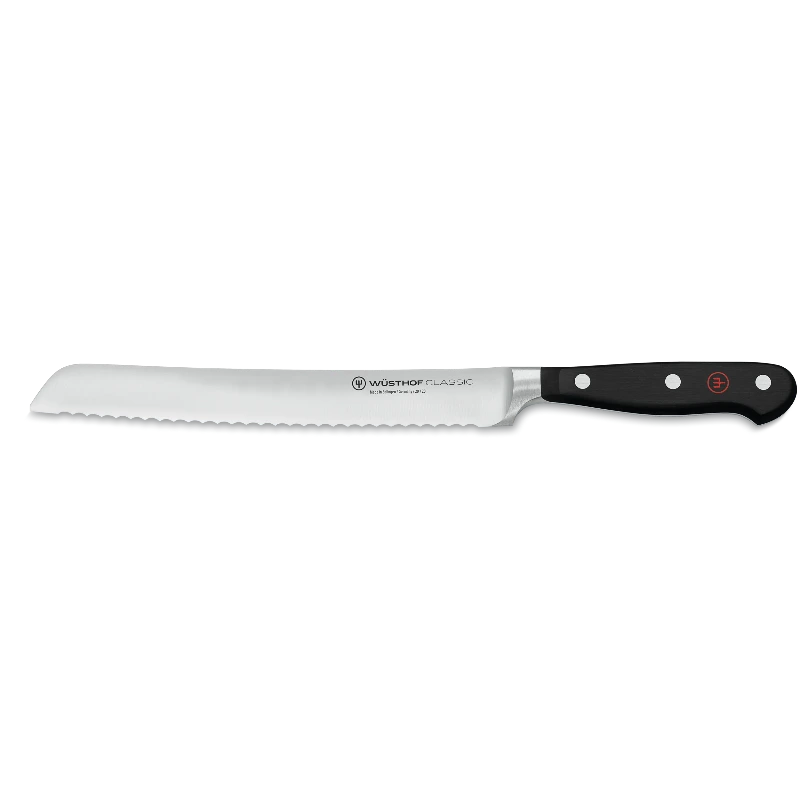 WÜSTHOF Classic Bread Knife – 20 cm, Black Handle