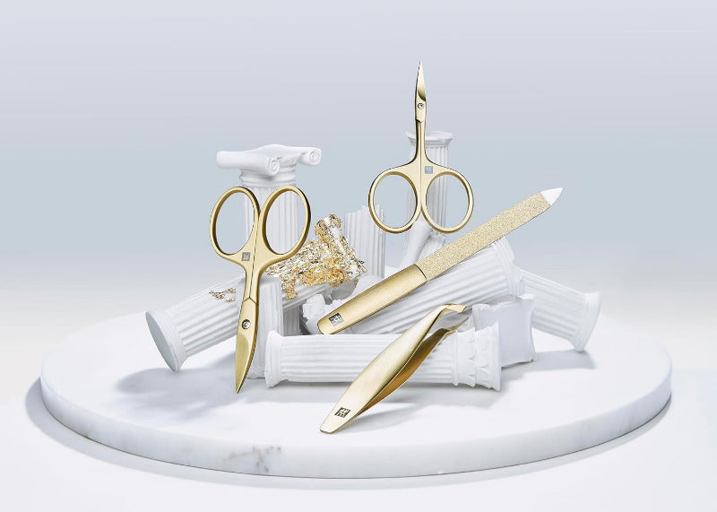 ZWILLING Premium Cuticle Nipper – Precision Gold Edition, Angled Blades, Hypoallergenic, Matte Finish