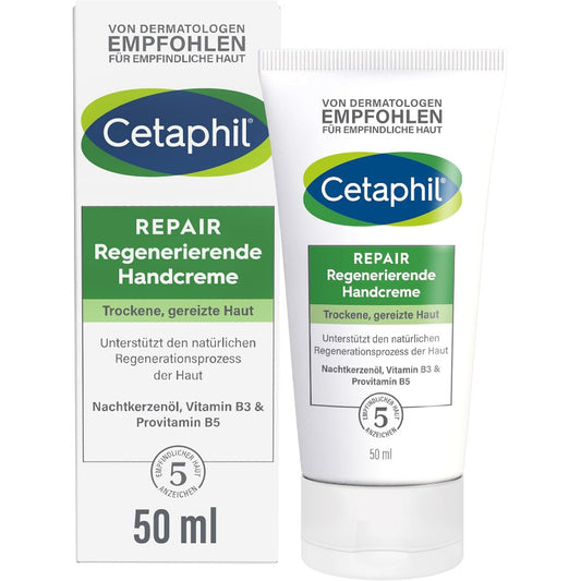 CETAPHIL Repair Regenerating Hand Cream 50ml – For Dry, Sensitive & Overworked Hands