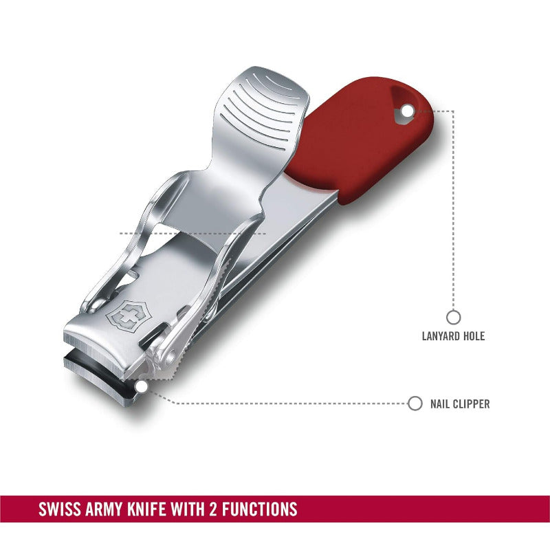 VICTORINOX Small Nail Clipper – Red | Precision Manicure & Pedicure Tool