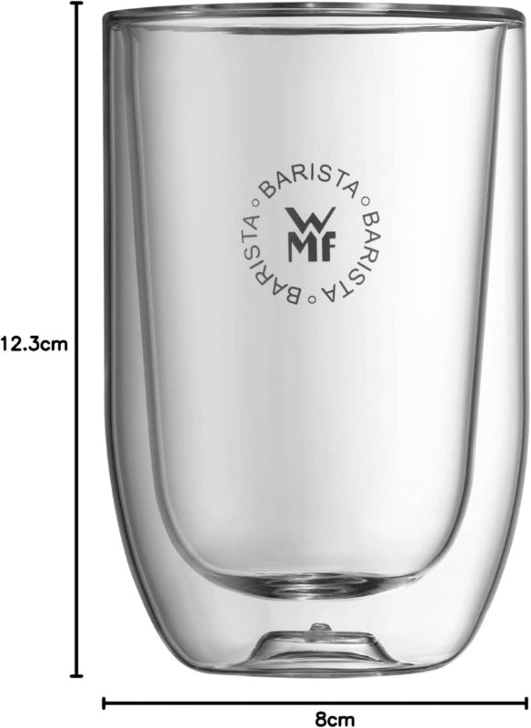 WMF Barista Glass Set – 2-Piece Double-Walled Latte Macchiato Glasses 280 ml