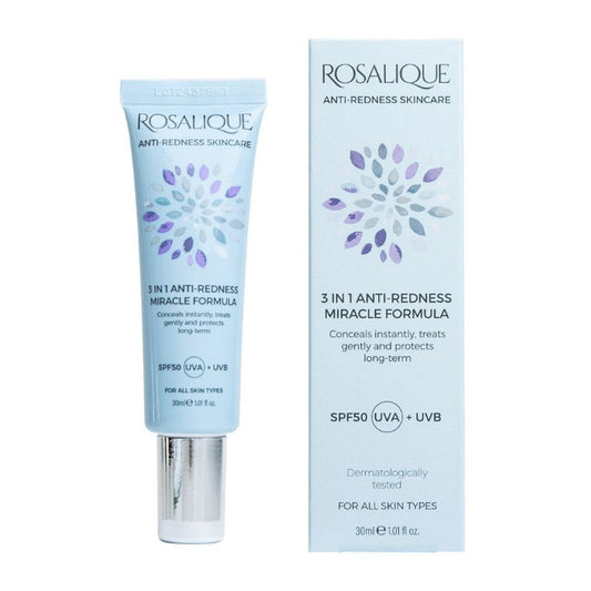 ROSALIQUE 3 in 1 Anti-Redness Miracle Formula SPF50 – 30ml 