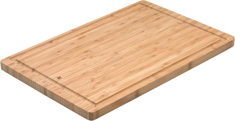 WMF Bamboo Cutting Board – 38 x 25 cm Natural Wood Chopping Board with Juice Groove
