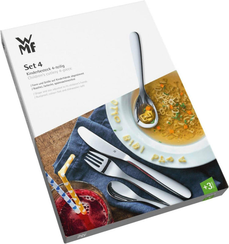 WMF Safari Children’s Cutlery Set – 4-Pieces Animal Motif (No Engraving)