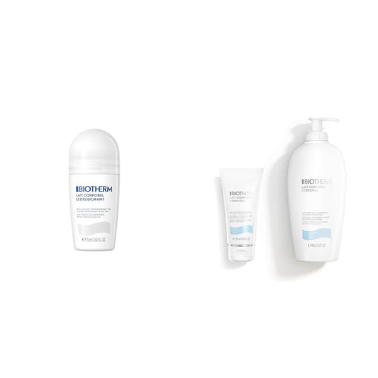 BIOTHERM Deo Roll-On 75ml + Lait Corporel Set (400ml + 50ml)