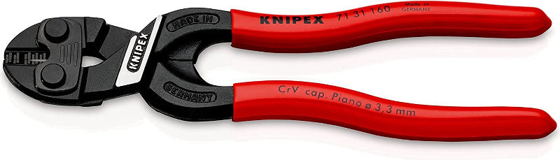 KNIPEX Cobolt Compact Bolt Cutter 200mm – Slim Multi-Component Grips, Black Atramentized | 71 02 200