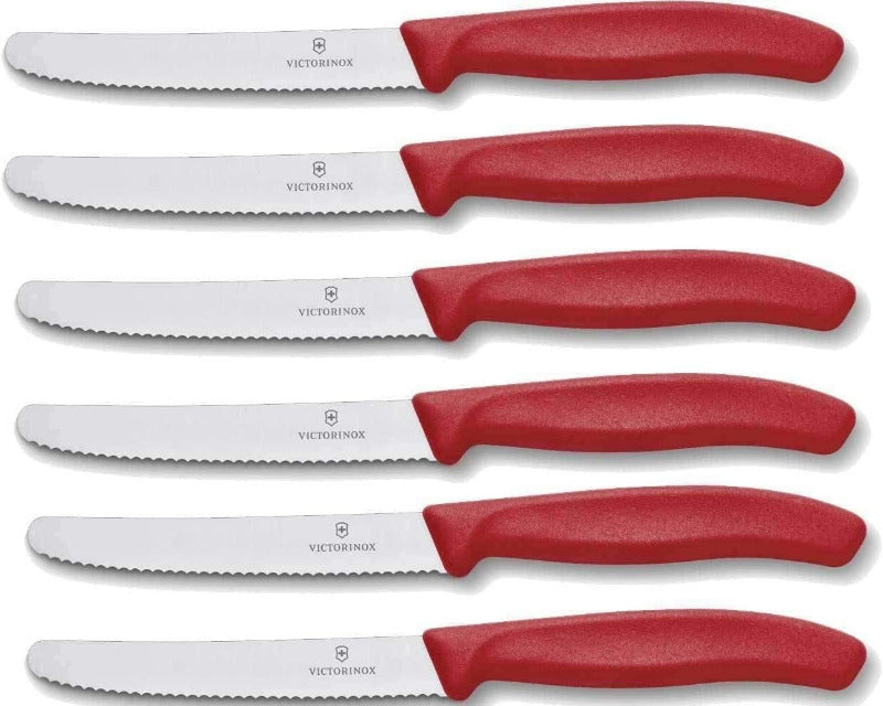 Victorinox 6-Piece Swiss Classic Table Knife Set | Wavy Edge | Multi-Color | Swiss Made