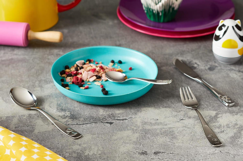 WMF Animals Children’s Cutlery Set – 4-Pieces For Kids Age 3+ with Gift Packaging