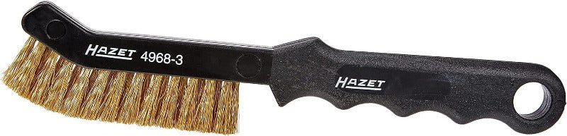 HAZET Bremssattelbürste 4968-2 I Schmale Ausführung, Kunststoff-Griff Mit Aufhängebohrung I Zum Entfernen Von Hartnäckigem Bremsstaub Und Schmutz Im Scheibenbremssattel