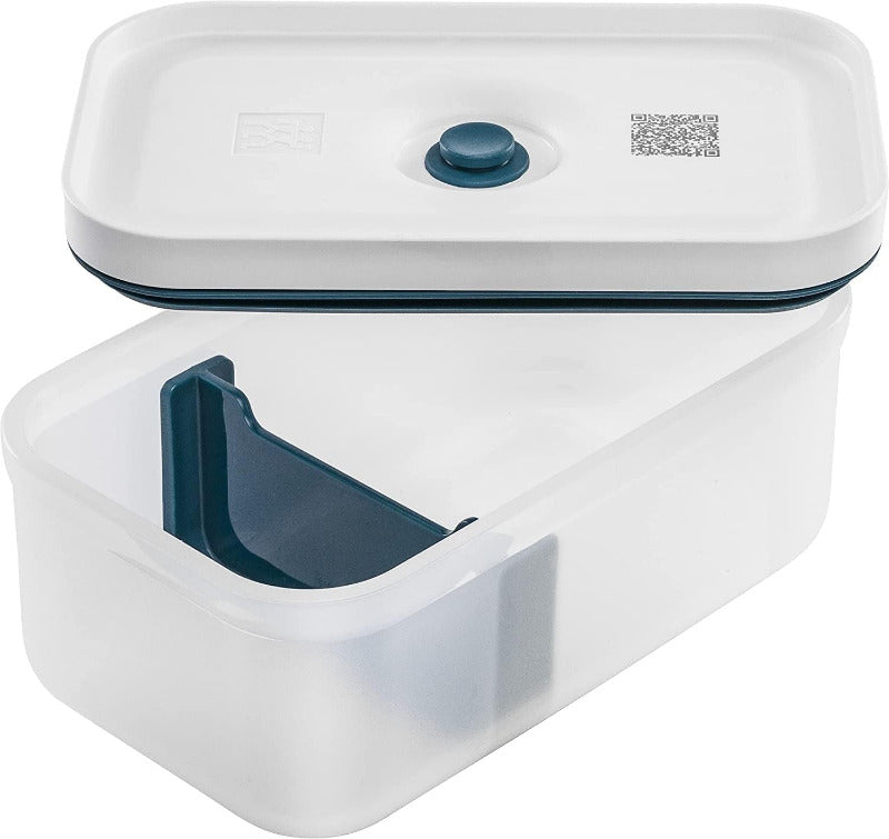 ZWILLING Fresh & Save Vacuum Lunchbox Set – 3-Piece Food Storage Containers, Semitransparent La Mer, BPA-Free Plastic