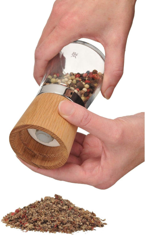 WMF Ceramill Nature Salt & Pepper Mill Set – 2-Pieces Wooden Mills with Ceramic Grinder