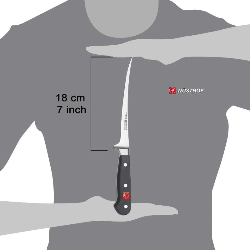 WÜSTHOF Classic Fillet Knife 18 cm – Black/Silver