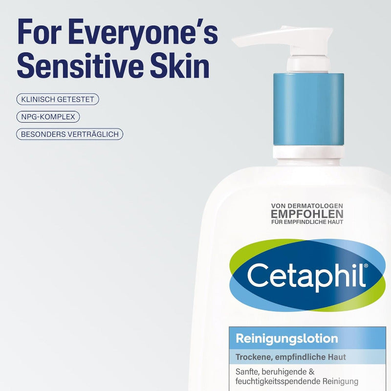 CETAPHIL Gentle Skin Cleanser – 460ml For Dry & Sensitive Skin | Soap-Free | No-Rinse Option | Fragrance-Free