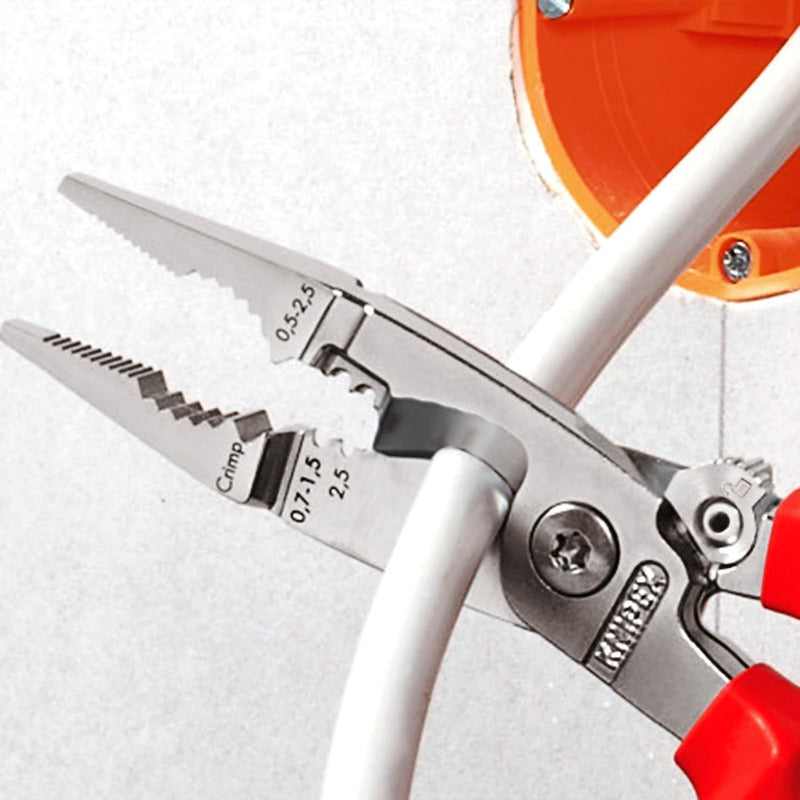 KNIPEX 13 86 200 VDE Multifunctional Electrical Installation Pliers – 6-in-1 Tool for Professionals