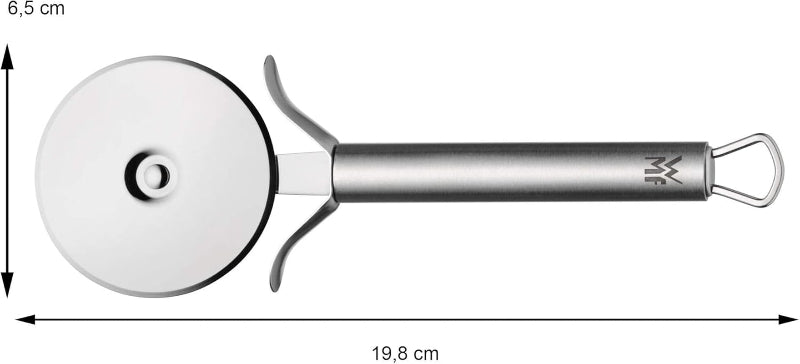 WMF Profi plus Pizzaschneider 19,8 Cm, Pizzaroller, Pizza Cutter, Cromargan Edelstahl Teilmattiert, Spülmaschinengeeignet