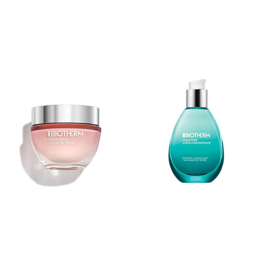 Biotherm Aquasource Cica Nutri Cream + Aqua Pure Super Concentrate Tagespflege – Intense Hydration & Targeted Care Set