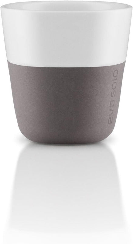 EVA SOLO | 2 Espresso Becher | 80 Ml | Gut Zu Halten Durch Silikonbeschichtung | Spülmaschinenfest | Carbon Schwarz