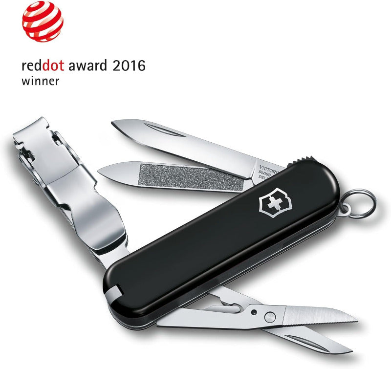 Victorinox Nail Clip 580 – Swiss Army Multitool with 8 Functions | Manicure & Pedicure Tool in Red
