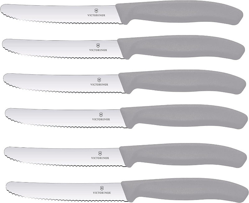 Victorinox 6-Piece Swiss Classic Table Knife Set | Wavy Edge | Multi-Color | Swiss Made
