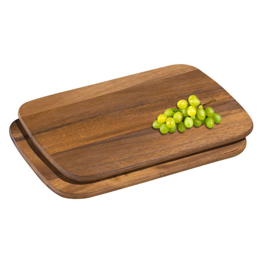 ZASSENHAUS Acacia Wooden Breakfast Board Set – 28×20 cm - 2-Piece