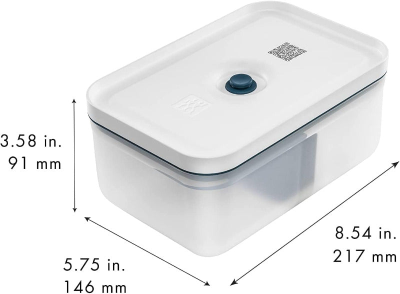 ZWILLING Fresh & Save Vacuum Lunchbox Set – 3-Piece Food Storage Containers, Semitransparent La Mer, BPA-Free Plastic