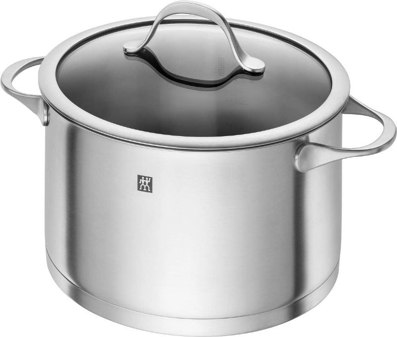ZWILLING Essence 5-Piece Cookware Set – Stainless Steel, With Glass Lids | Induction-Ready