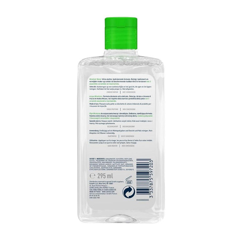 CeraVe Micellar Water & Makeup Remover – 295 ml