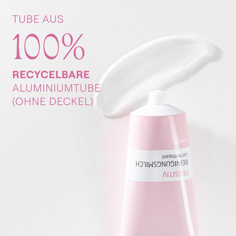 WELEDA Bio Mandel Sensitiv Reinigungsmilch, Sanfte Porentiefe Naturkosmetik Reinigung Für Sensible Haut Im Gesicht, Geeignet Für Neurodermitiker Und Schonende Entfernung Von Make-Up (1 X 75 Ml)