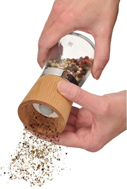 WMF Ceramill Nature Salt & Pepper Mill Set – 2-Pieces Wooden Mills with Ceramic Grinder